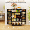 104cm Tall Kitchen Pantry Storage Cabinet with Doors and Adjustable Shelves-Black
