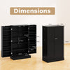 104cm Tall Kitchen Pantry Storage Cabinet with Doors and Adjustable Shelves-Black