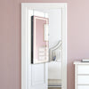 108cm Lockable Jewelry Mirror Cabinet with 3-Color LED Lights-Black1