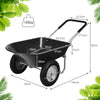 2 Tire Wheelbarrow with Pneumatic Tires 150KG-Black