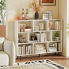 10-Cube Bookcase 140 CM Storage Organizer with 5 Tapered Metal Legs-White