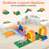 10-Piece Foam Climbing Blocks for Crawling Climbing and Sliding-Orange