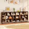 10-Cube Bookcase 140 CM Storage Organizer with 5 Tapered Metal Legs-Coffee