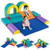 10-Piece Foam Climbing Blocks for Crawling Climbing and Sliding-Green