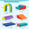10-Piece Foam Climbing Blocks for Crawling Climbing and Sliding-Green