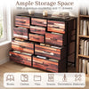 11-Drawer Dresser Tall Storage Chest with Metal Frame-Brown