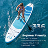 11' Wide Inflatable Stand Up Paddle Board-Blue