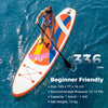 11' Wide Inflatable Stand Up Paddle Board-Orange