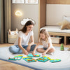 11-in-1 Dinosaur Activity Wall Busy Board Panels for Toddlers-Green
