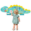 11-in-1 Dinosaur Activity Wall Busy Board Panels for Toddlers-Green