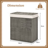 110L Laundry Hamper with Handles and Removable Liner Bag-Grey