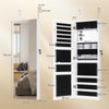 110 cm Jewelry Mirror Cabinet with Full-length Mirror and Interior Makeup Mirror-White