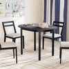 110CM Wooden Dining Table for 4-6 People Oval Kitchen Table-Dark Grey
