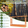 114 cm Tall Wooden Raised Garden Bed with Side Trellis-Orange