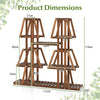 114 cm Tall Wood Plant Stand 5-Tier 10 Potted Plant Holder Rack
