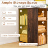 115 CM Computer Desk with 5 Storage Compartments-Brown