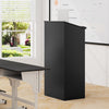 Podium Stand Hostess Stand for Speakers with Storage Shelf-Black