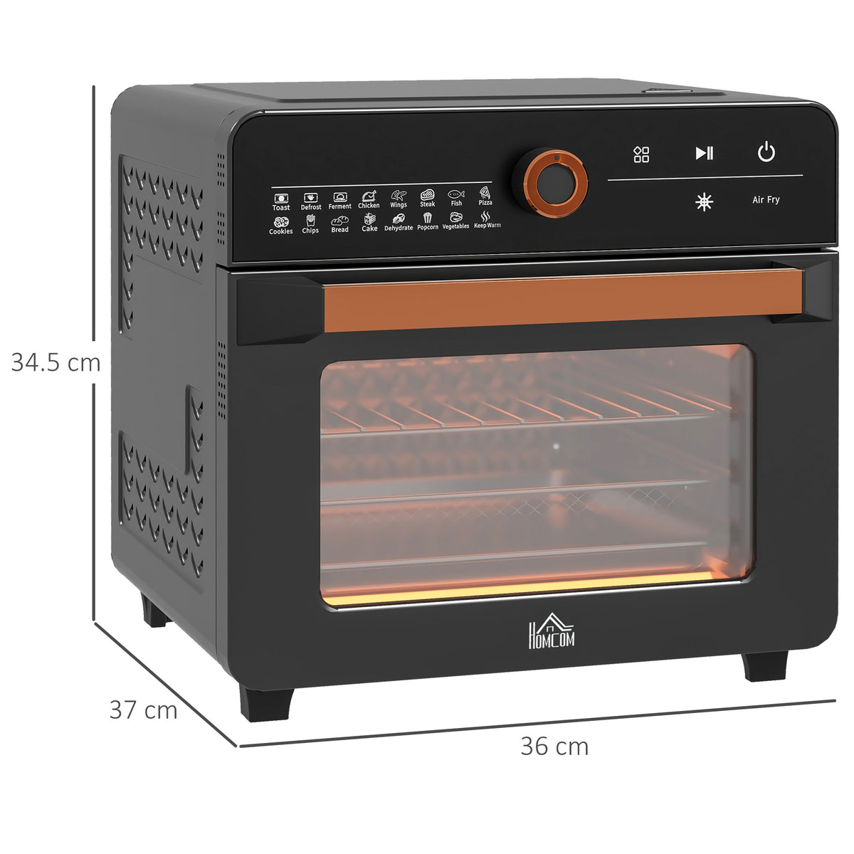 HOMCOM Air Fryer Oven in Black