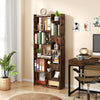 11-Shelf Wooden Bookshelf with 2 Anti-Tipping Kits-Rustic Brown