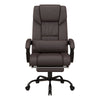 Vinsetto 6-Point Massage Office Chair, PU Leather Desk Chair with Adjustable Height and Footrest for Home Office, Brown