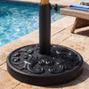 12 kg Heavy-duty Round Umbrella Stand with Adjustable Knob