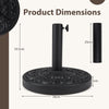 12 kg Heavy-duty Round Umbrella Stand with Adjustable Knob