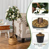 120 CM Artificial Flower Tree Faux Floral Plant Set of 2 with White Roses