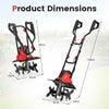 1200W Powerful Foldable Garden Rototiller for Lawn Soil Digging-Red