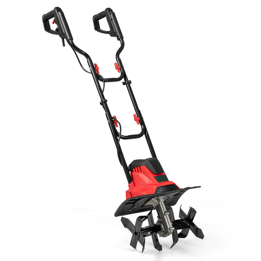 1200W Powerful Foldable Garden Rototiller for Lawn Soil Digging shown against a white background