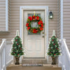 4FT/ 120CM Artificial Christmas Tree with Pine Cones and Decorative Pot