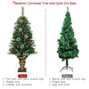 4FT/ 120CM Artificial Christmas Tree with Pine Cones and Decorative Pot