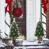 4FT/ 120CM Artificial Christmas Tree with Pine Cones and Decorative Pot