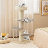 120 CM Multi-layer Cat Tower with Sisal Covered Scratching Posts and Carpet-Grey