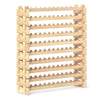 120 Bottles Wine Rack 10-Tier Stackable Wine Storage Stand-Natural