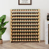 120 Bottles Wine Rack 10-Tier Stackable Wine Storage Stand-Natural