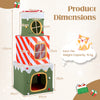 120 cm Cute Cat Climbing Furniture with 3 Condos and Hideaway Caves-Green