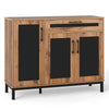 120cm Sideboard Buffet Cabinet with Drawer and 3 Doors for Kitchen-Natural