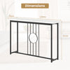 120cm Modern Faux Marble Top Console Table with Heavy-duty Metal Frame-Black