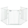 5 Panel Baby Safety Playpen Fireplace Barrier Gate Room Divider-White