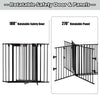 5 Panel Baby Safety Playpen Fireplace Barrier Gate Room Divider-Black