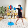122cm Height Adjustable Punching Ball Stand Box with Stand and Gloves-Blue