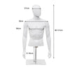 133 cm Male Mannequin Half Body Manikin with Metal Base