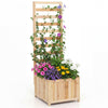 123 cm Tall Elevated Planter Box with Drainage Holes and Gaps-Natural
