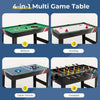 125CM 4-in-1 Multi Games Table with Accessories for Home Play Room-Black