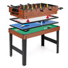 125CM 4-in-1 Multi Games Table with Accessories for Home Play Room-Natural