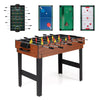 125CM 4-in-1 Multi Games Table with Accessories for Home Play Room-Natural