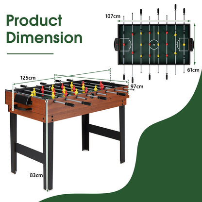 The multi games table with dimensions shown in a diagram