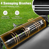 126 cm Tow-Behind Lawn Sweeper with Large-Capacity Hopper Bag-Black