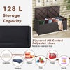 128L Patio Storage Bench with Cushion and Zippered Liner