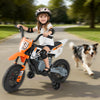 12V Kids Dirt Bike with Twist Throttle Grip Electric Motorcycle with Music-Orange